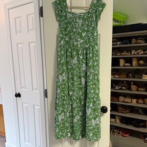 Leafy Green Maxi Dress